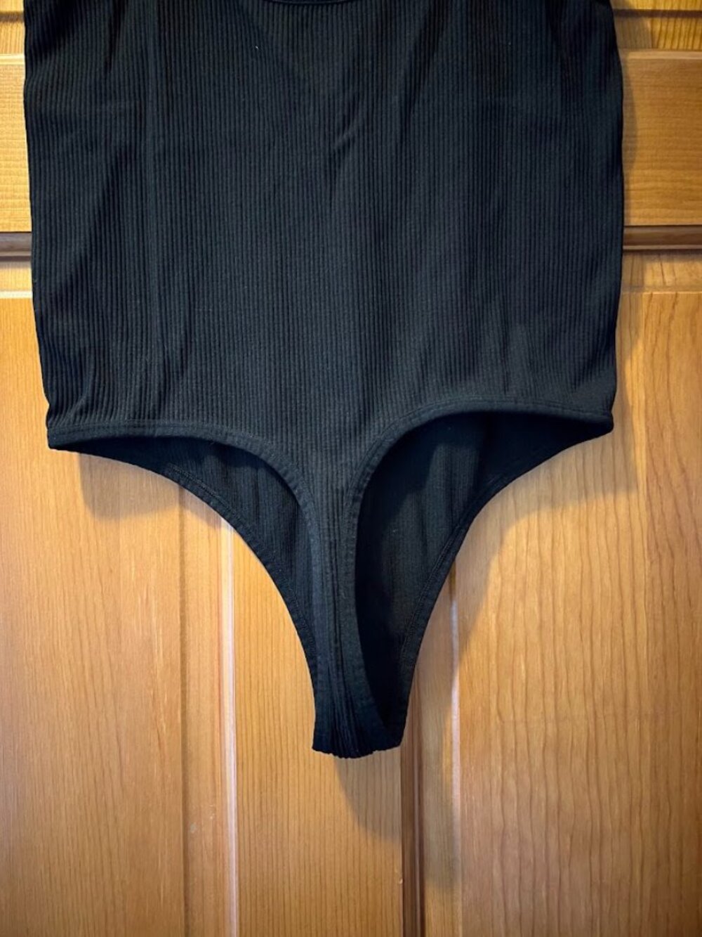Colsie Black Ribbed Bodysuit - Picture 3 of 5
